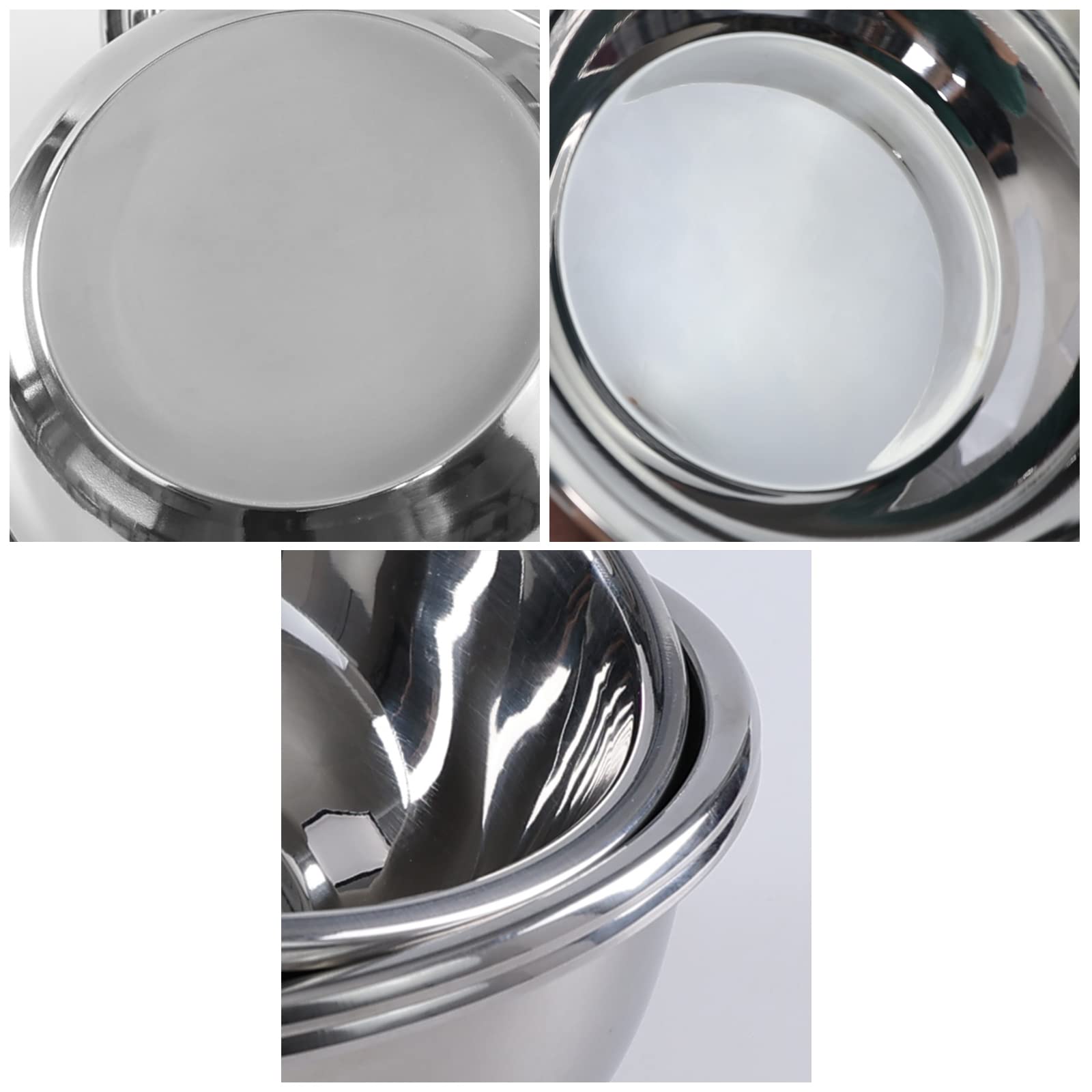 Cadine Juego de 4 Cuencos de Acero Inoxidable para Mezclar para Alimentos, Cuenco de Preparación de Cocina