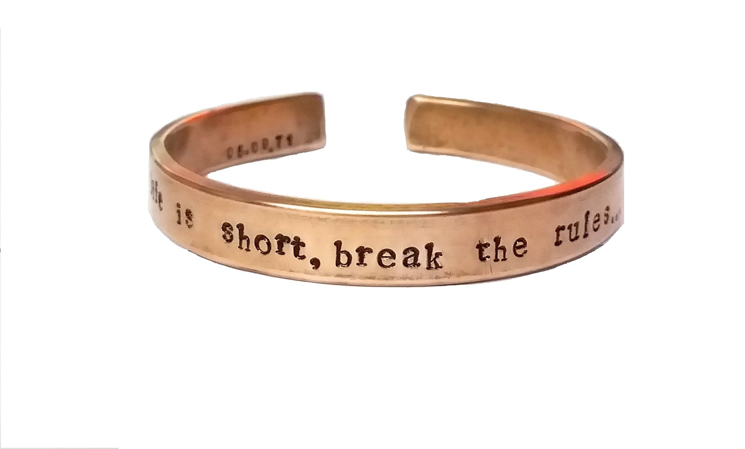 Streetsoul Personalized Hand Stamped Custom Message Kada Pure Copper Oval Cuff Bracelet 3 mm Thickness 10 mm Width For Men (B07CJXTXB8) Amazon Price History, Amazon Price Tracker
