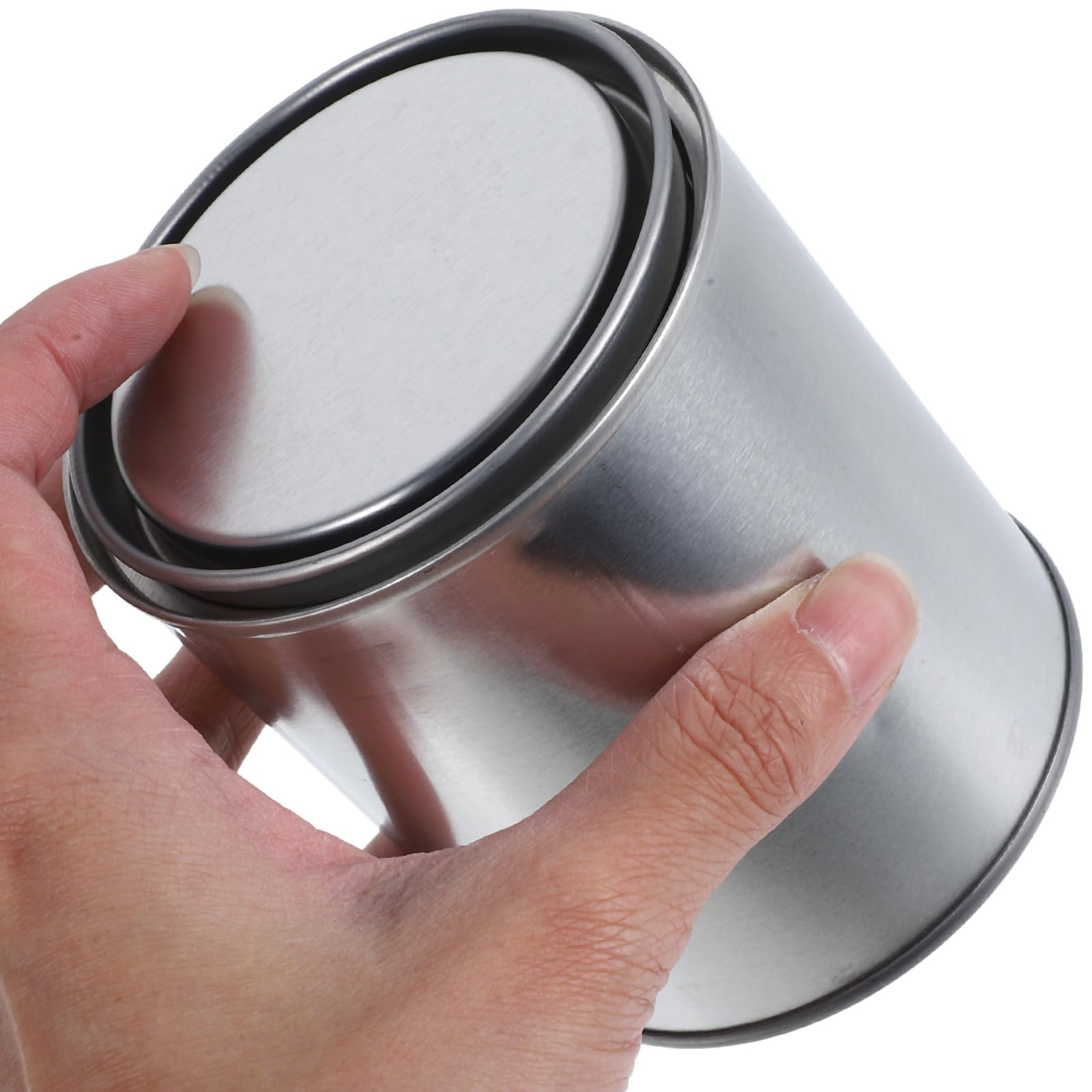 SEWACC Cubos de Pintura Metálicos Sellados 04L 12 Piezas Latas Vacías Redondas de Hierro Reforzado para Muestras y Almacenamiento de Brea Contenedores Multiusos para Laboratorio y