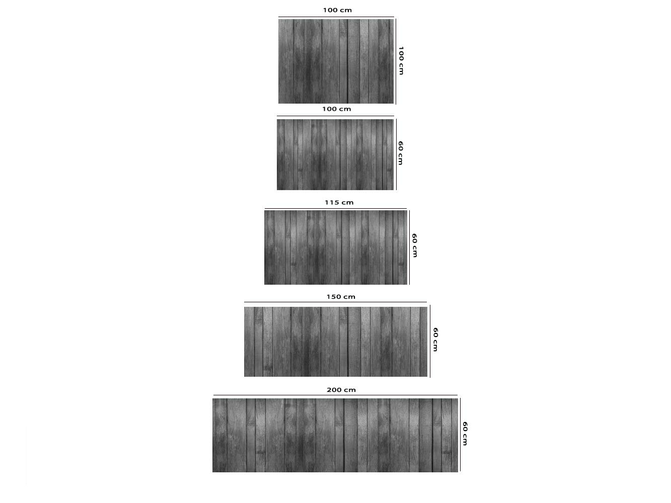 Oedim Cabecero Cama PVC Impresión Digital sin Relieve Madera Gris 200 x 60 cm | Color Gris | Disponible en Varias Medidas | Cabecero Ligero, Elegante, Resistente y Económico