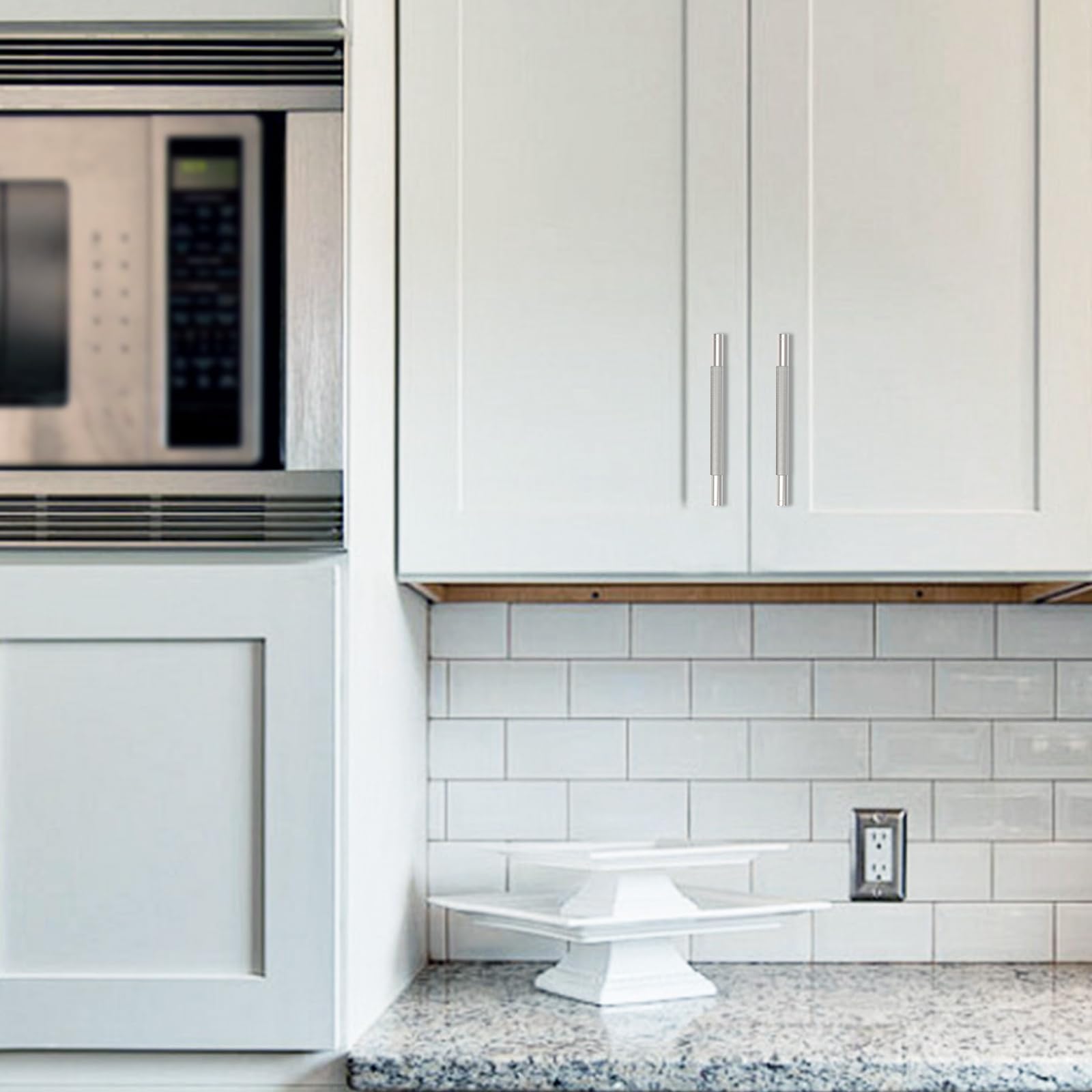 10 unidades de 128 mm, níquel satinado cepillado, manijas para gabinete de cocina, tiradores de cabina de cocina, herramientas de cocina