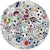 Drookaen Fußball Sticker 100 Stück Wasserdicht Aufkleber Kinder, Aufkleber Deko für Laptop Skateboard Motorrad Fahrrad Auto, Fußball Aufkleber Geschenk für Mädchen & Jungen