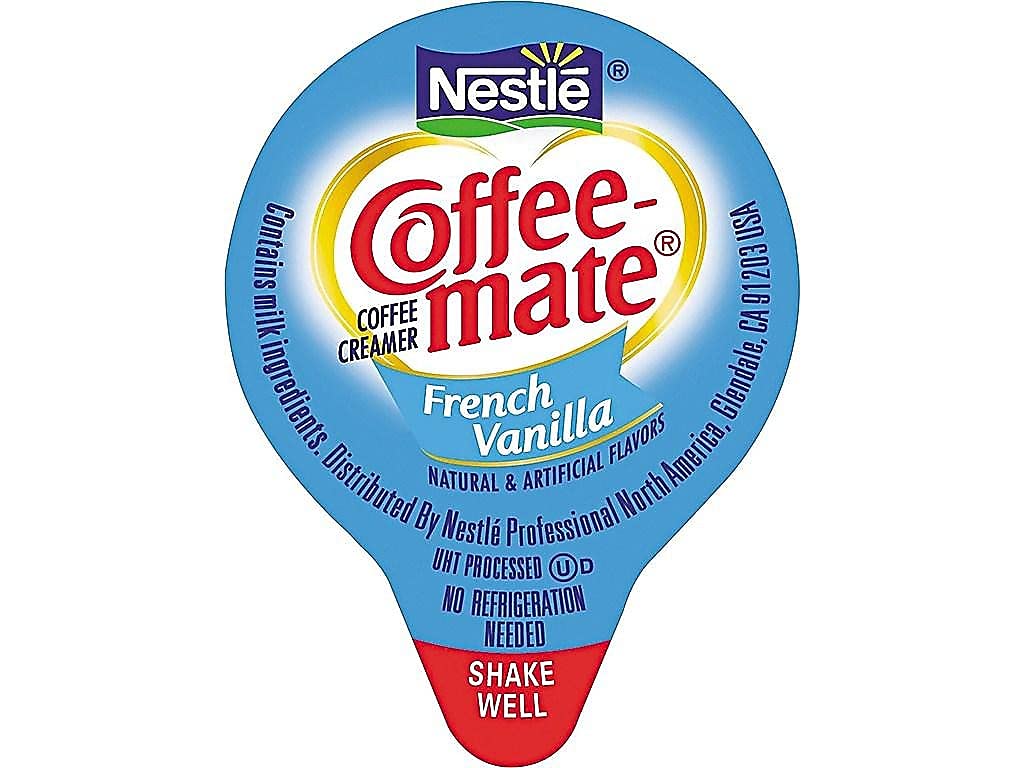 Coffee-mate 35070 Liquid Coffee Creamer, Mini Cups, French Vanilla, 180/Box