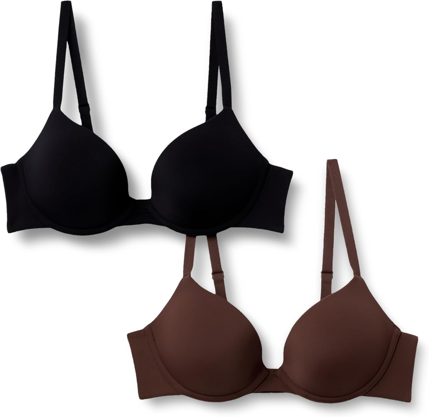 Amazon Essentials Women's Microfiber Lined Push Up Plunge Bra