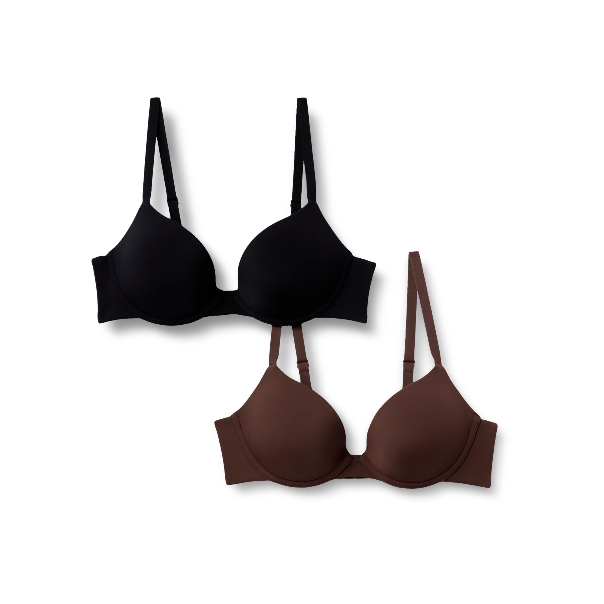 Amazon Essentials Women's Microfiber Lined Push Up Plunge Bra