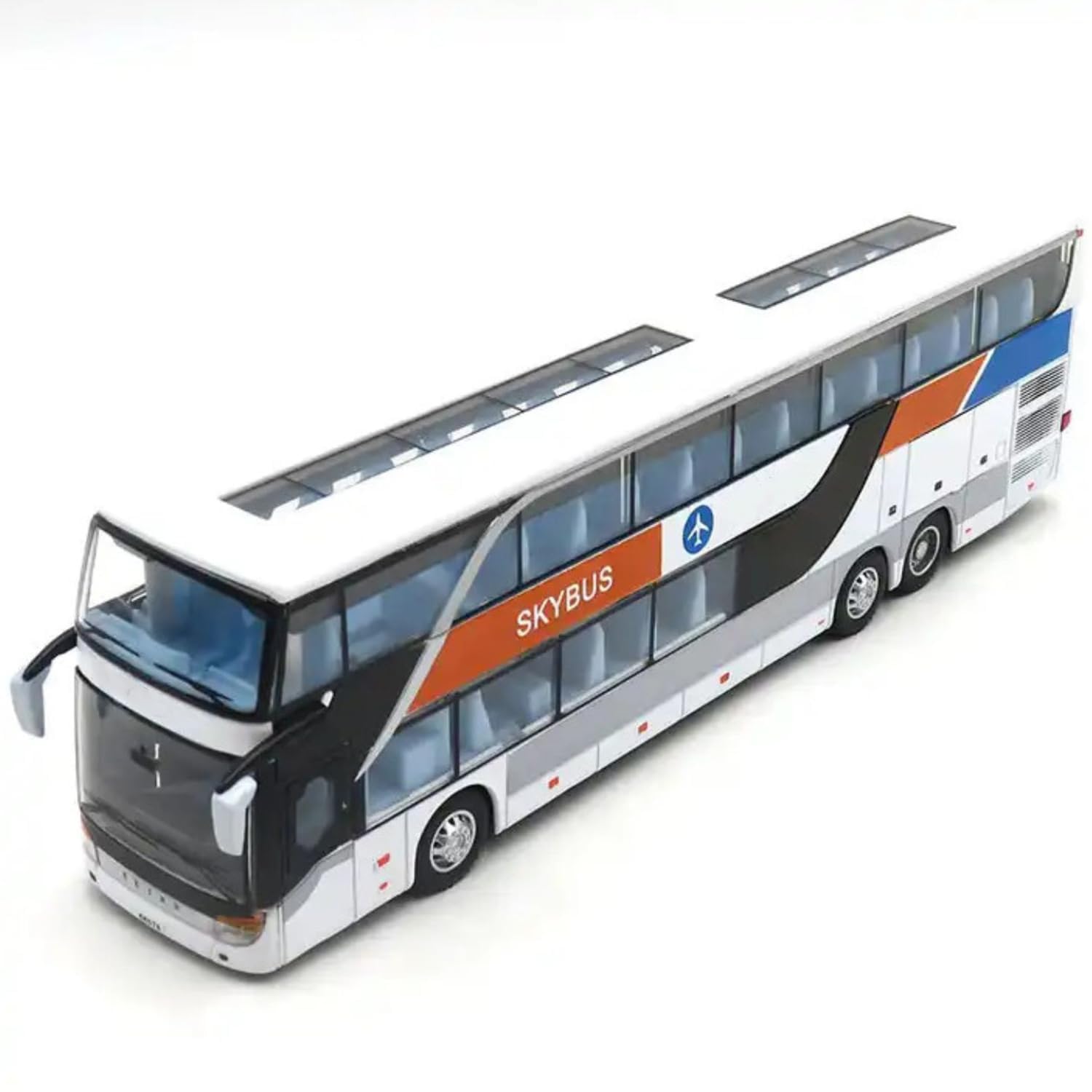 Dherik Tradworld 1:32 Scale Diecast Double Decker Double Decker Sightseeing Airport Bus Toy Vehicle With Pull Back Sound Light Educational Collection Gift For Boy Children, Multicolor (B0CRTMJB62) Amazon Price History, Amazon Price Tracker