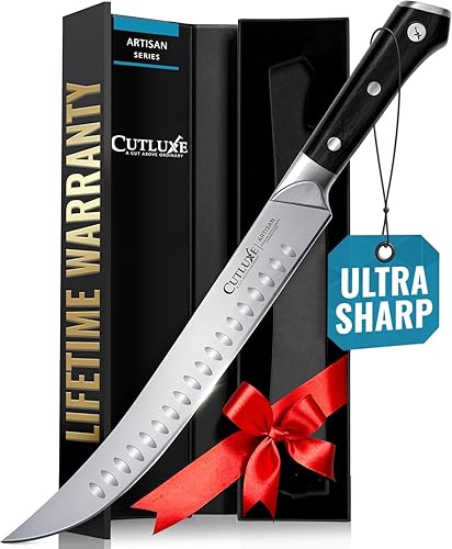 Miniatura 9 de Cutluxe – Cuchillo de cocina forjado en acero inoxidable alemán de alto carbono. Mango ergonómico de espiga completa y hoja afilada
