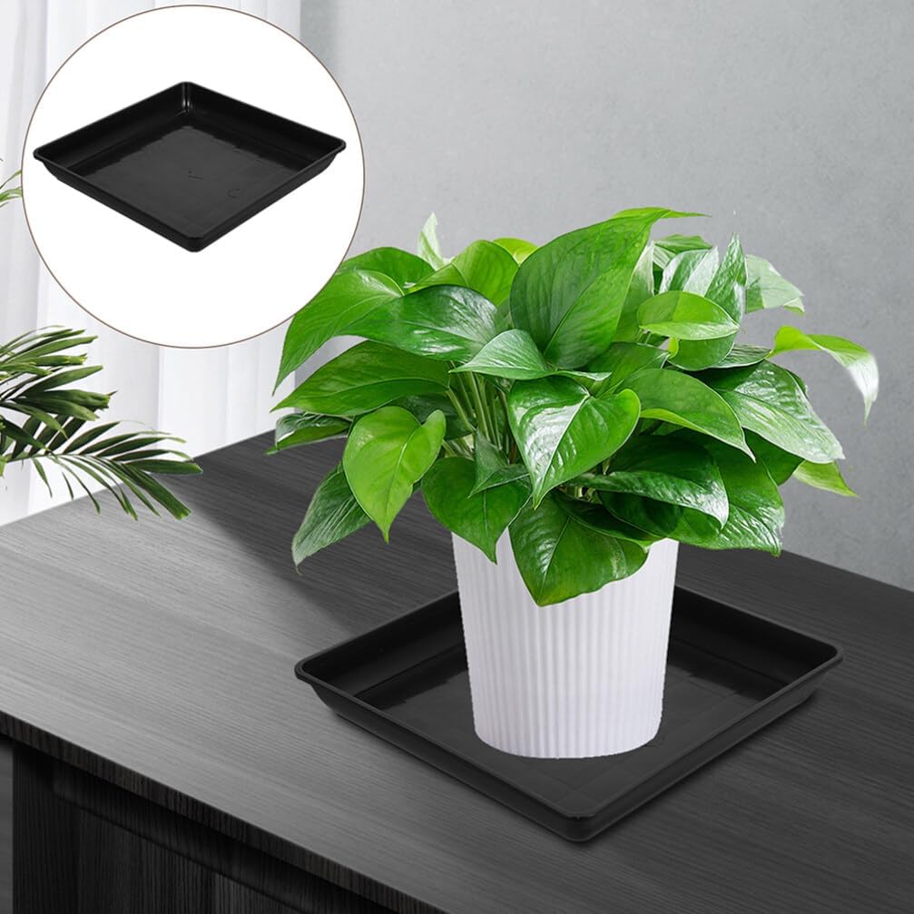HANABASS 3pcs Plastic Plant Pot Saucers for Indoor and Outdoor Use Drip Trays for Flower Pots Multi Options for Gardening