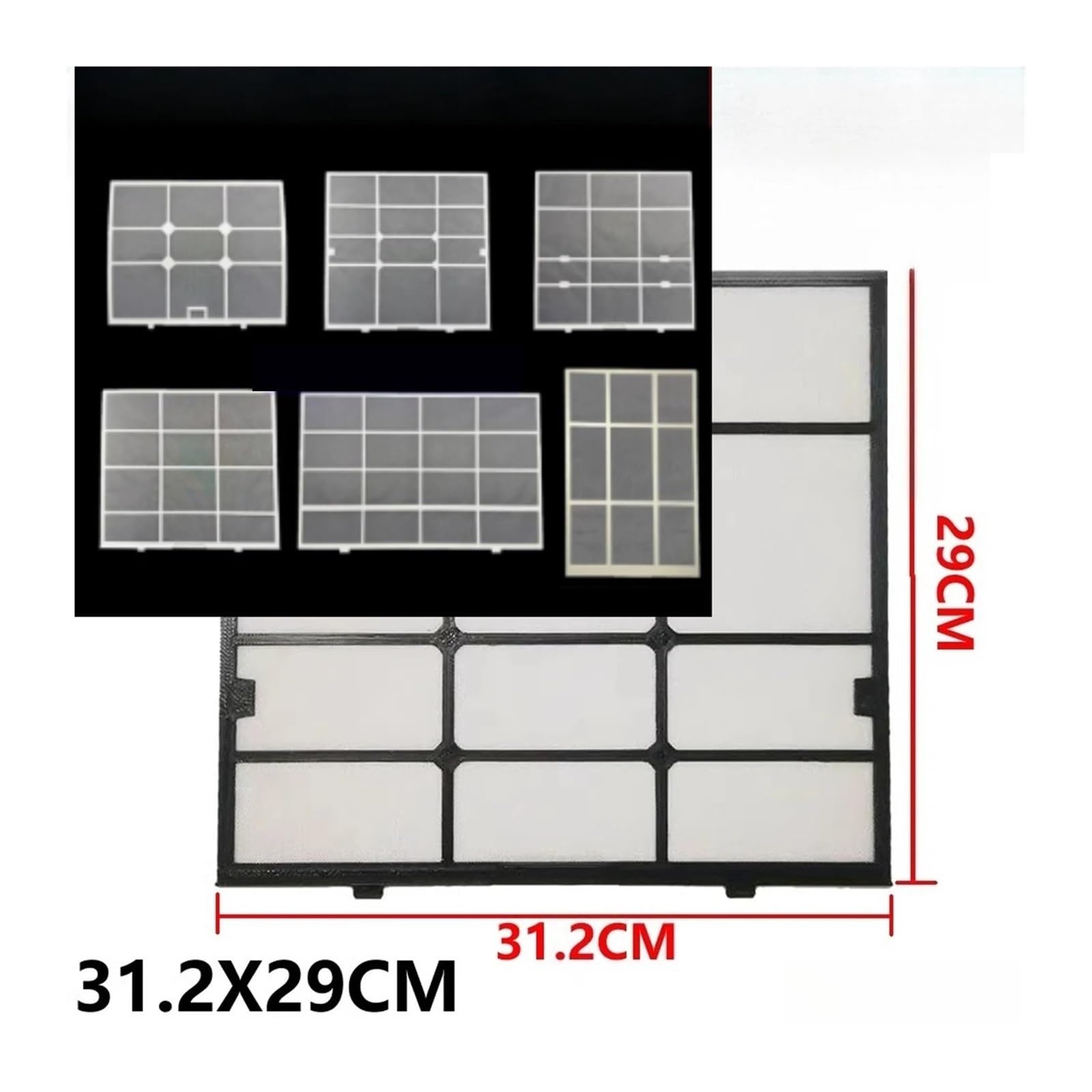 HIZON 1 Pezzo, Compatibile con Fujitsu, Filtro dell'Aria condizionata | Rete antipolvere 1P/1,5P/2P(42X33.4)