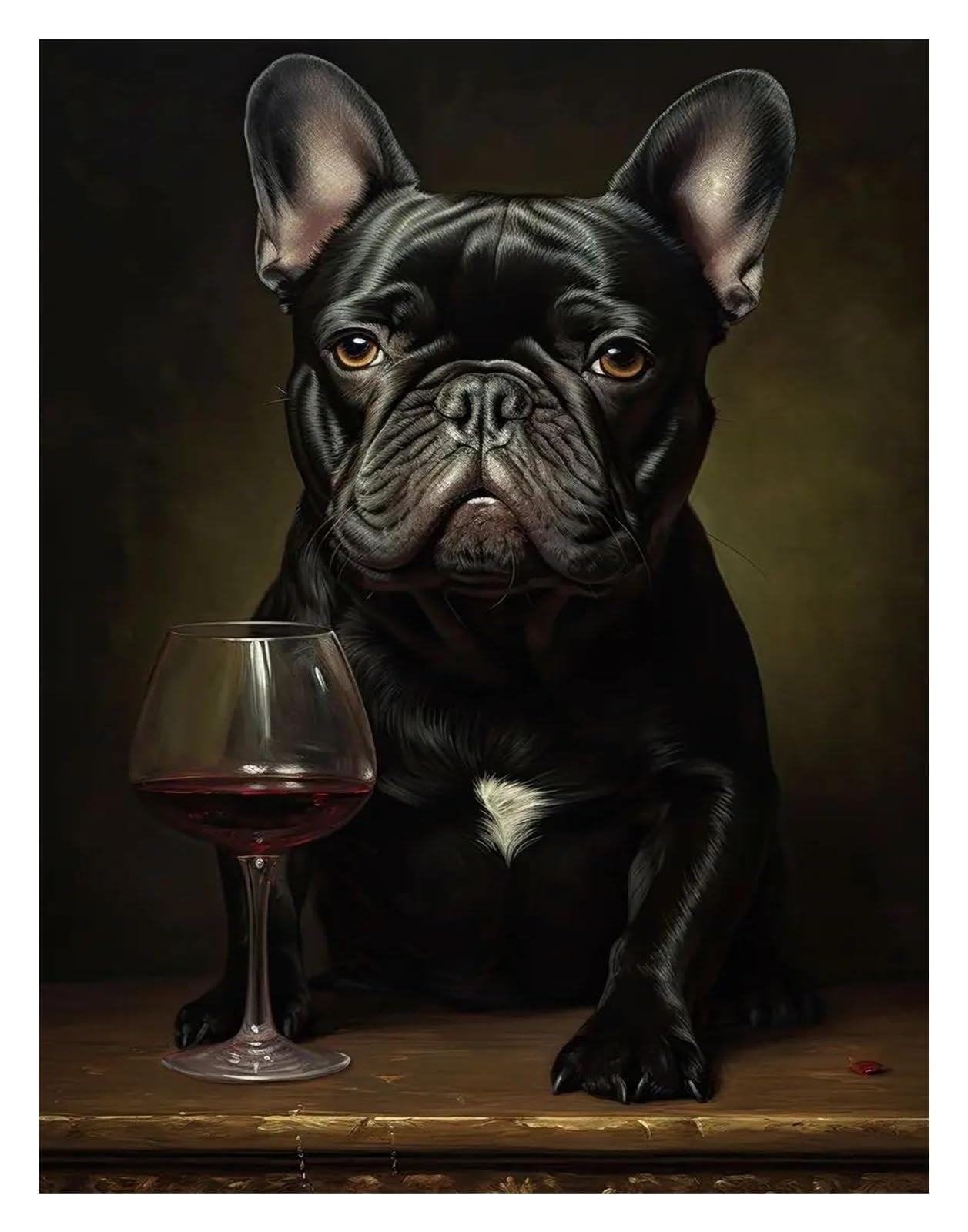 Toile portraits de chiens déco murale salon moderne nature O 30x42