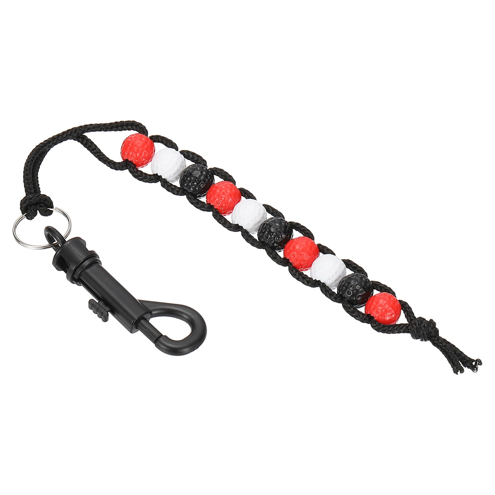 PATIKIL Golf Beads Score Counter, Golf Stroke Counter Beads with Clips Golf Accessories for Women Men Golfer Strokes Count, Red/Black/White