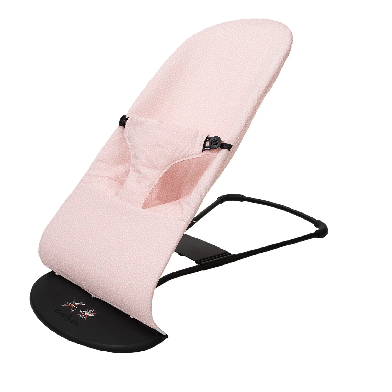 Funda para Hamaca BabyBjörn Balance Soft (SUSTITUYE tapicería Original), Hipoalergénica, Hipersuave, Transpirable. (Estrella Rosa)