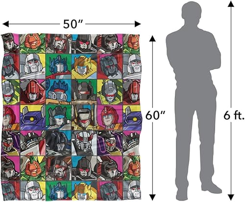 Miniatura 5 de Transformers Transformers Squares Silky Touch Manta súper suave de 50 x 60 pulgadas