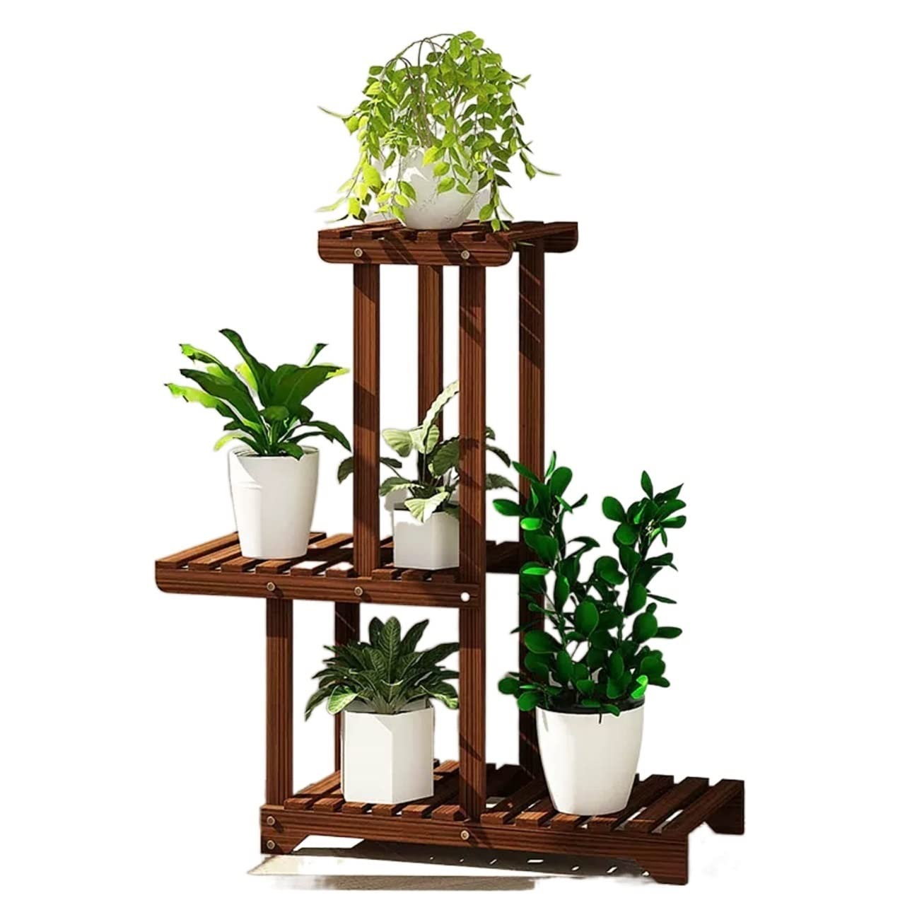 Amazon.com : Flower Pot Stander Solid Wood Plant Stand Racks 702577cm,  Multiple Plants Shelf Storage Holder for Indoor Outdoor Balcony Garden  Storage Shelves : Patio, Lawn & Garden