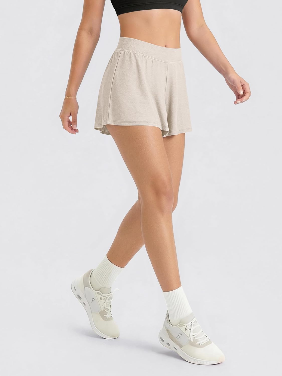 ODODOS Women's Lounge Shorts - Ultra Soft odSTRATUM Tech Comfy Sleep Bottoms Breathable Relaxed Casual Shorts