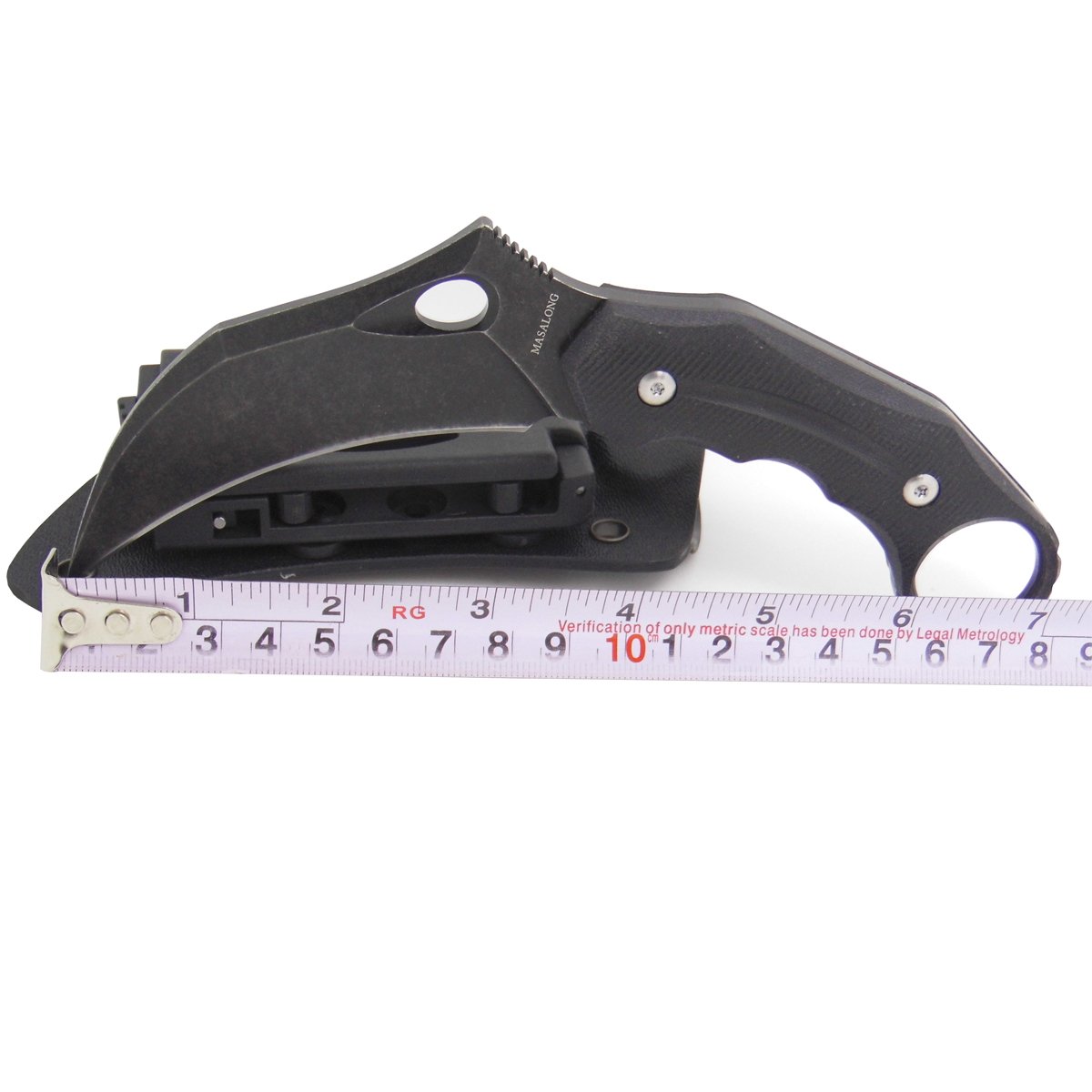 Masalong Pterosaurs im Freien kampierender beweglicher Verteidiger reparierte Krallenmesser karambit (black)