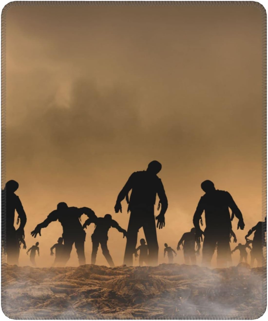 LAMAME Zombie Print Gaming Mouse Pad 10 x 12 Inch Portable Mouse Pad