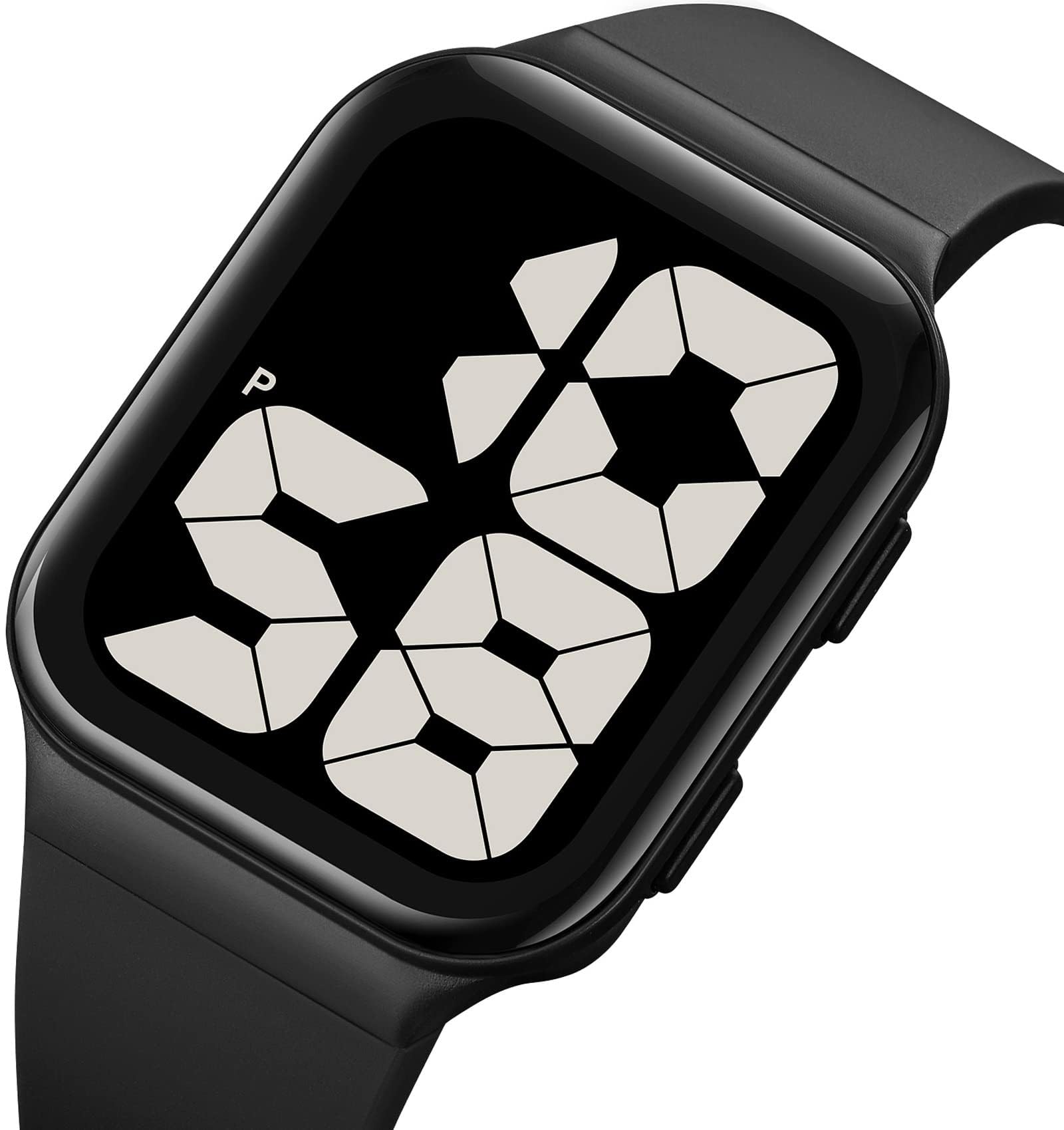 findtime Big Numbers Square Dial Digital Watch for Men Women Unisex Seniors, 50M Waterproof Large LED Electronic Time Black Wristwatch Simple Designer