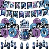 jipl Corpse Bride Party Supplies, Birthday Decorations with Happy Birthday Banner, Cake Topper, Balloons for Corpse Bride Theme Party