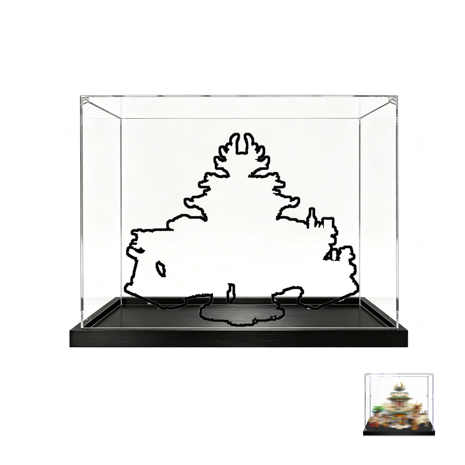 Acrylic Display Case Compatible with Lego 80039 Model, Dustproof Transparent Storage Box, Compatible with Lego 80039(Model Not Included) (2mm)