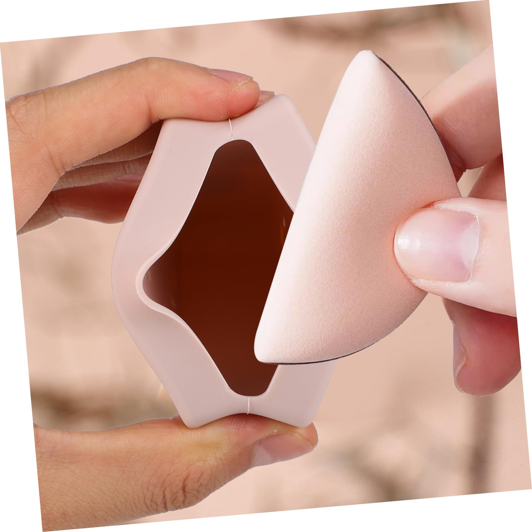 8 Piezas Esponja De Maquillaje De Silicona Esponjas De Maquillaje Bolsa Organizadora De Maquillaje De Viaje Esponja De Silicona Para Platos Gel De Sílice Viajar Constituir Auxiliar