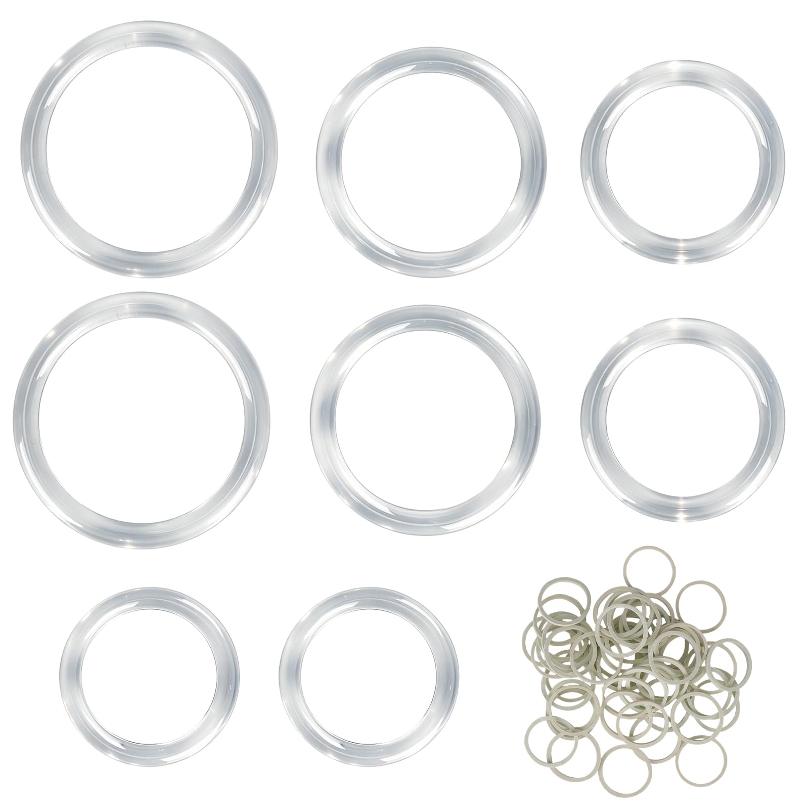 8pcs Invisible Cinch Clip Clothing Accessory with 50 Rubber Bands