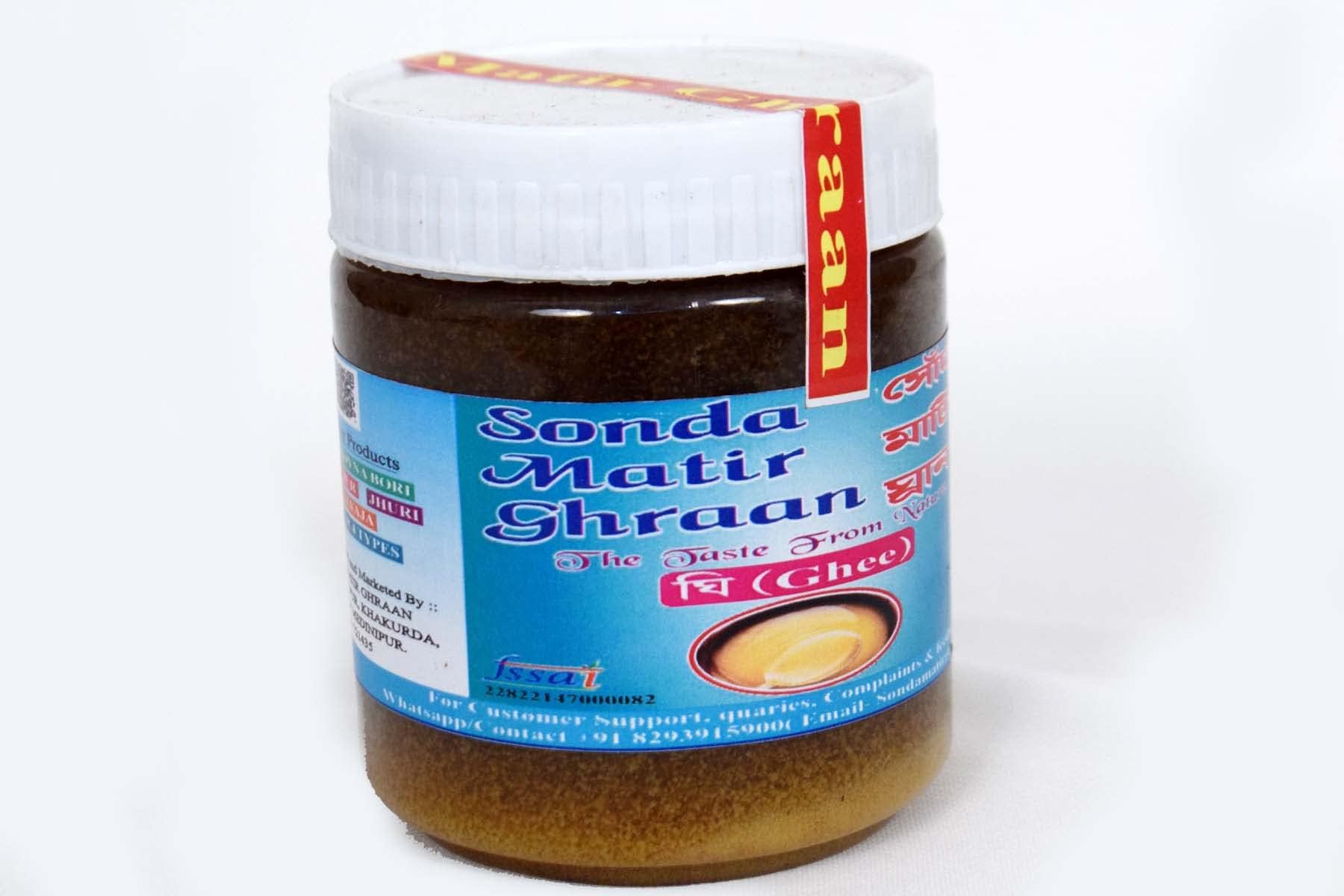 SONDA MATIR GHRAAN Special Ghee | Clarified Butter | Pure Ghee with Rich Aroma | Homemade Taste | Desi Ghee | 200 Gm