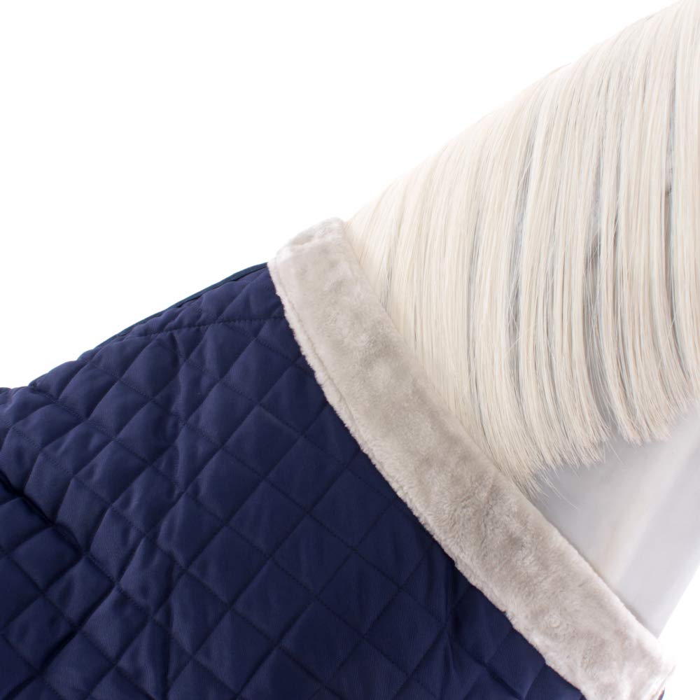 Weatherbeeta Comfitec Deluxe Diamond - Manta para Cama de Matrimonio (Cuello estándar), Color Azul Marino, 6'