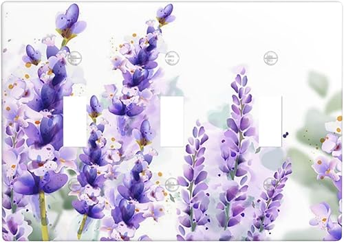 Miniatura 96 de Placas de pared para receptáculo de dispositivo dúplex de 1 banda, cubiertas de toma de corriente azul retro onduladas, cubiertas decorativas para