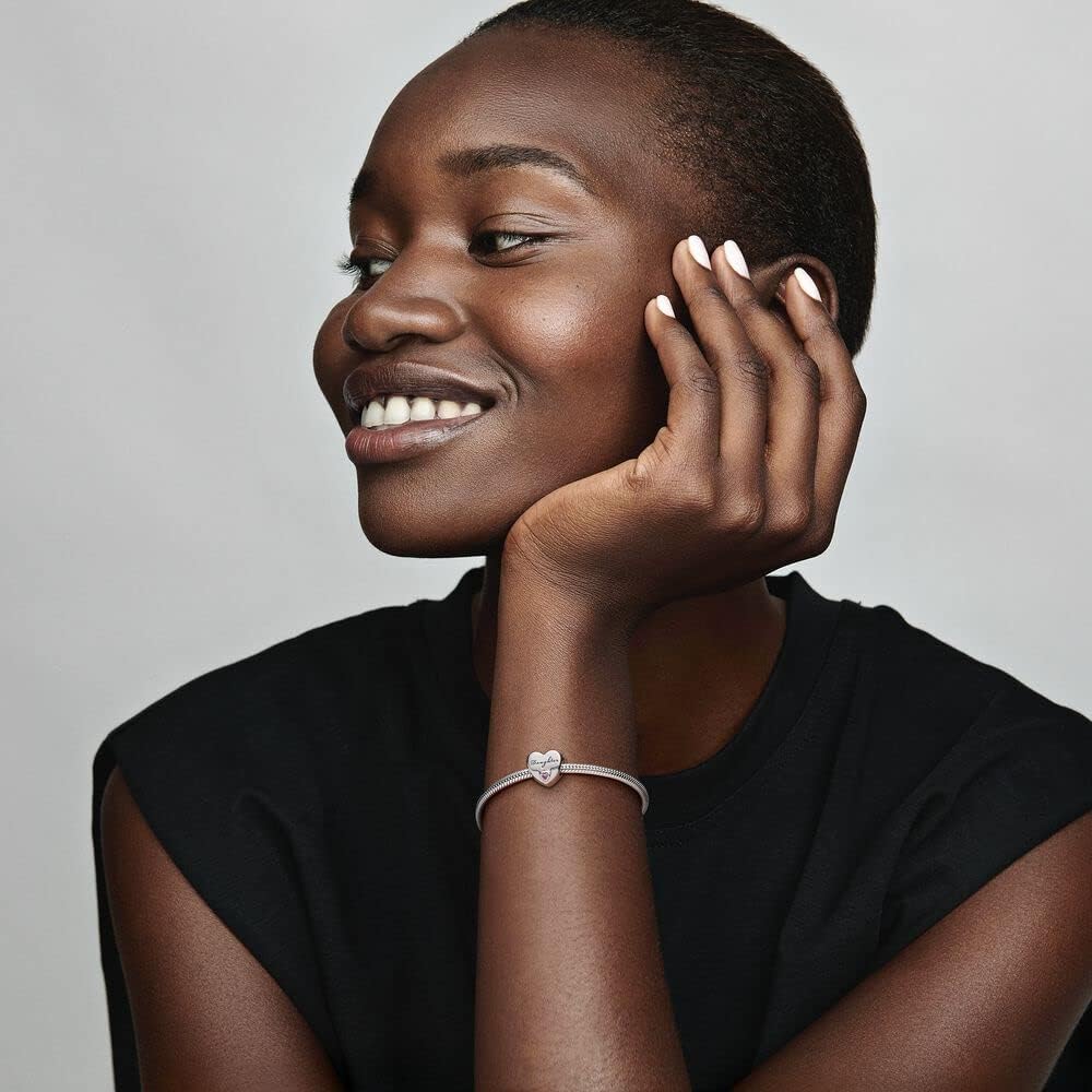 PANDORA Jewelry Daughter's Love Cubic Zirconia Charm in Sterling Silver - Image 2