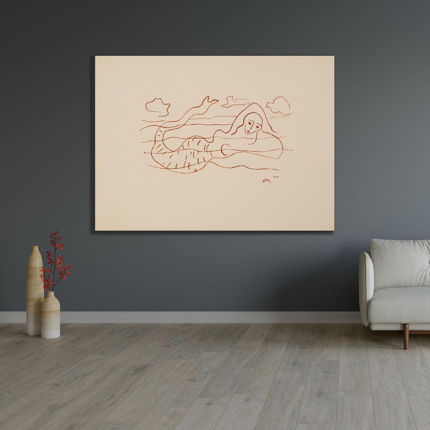 ArtDirect Sirens (1942) Unframed Art Print Giclee Poster by Henri Matisse - Ready for Framing with Customization Sizes 10x7, 14x10, 20x15, 33x24, 48x35 and 60x44 inches