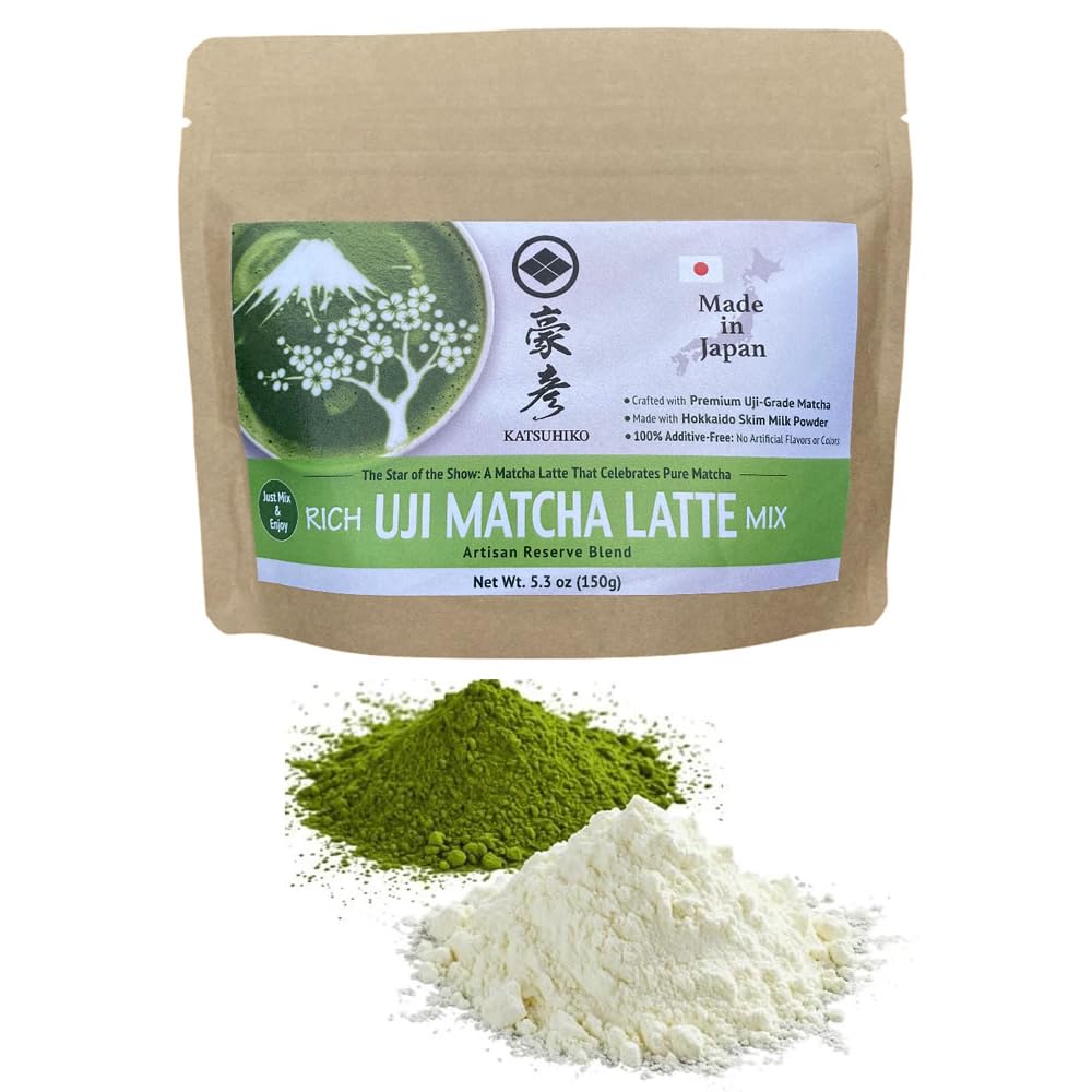 KATSUHIKO Rich Uji Matcha Latte 150g 5 3oz Artisan Reserve Blend Made in Japan