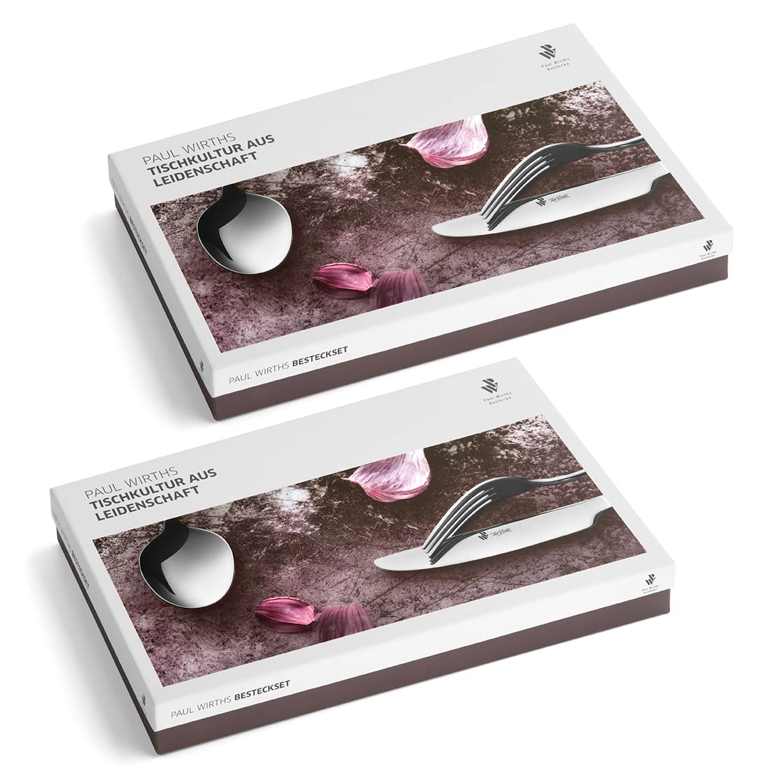 PW Paul Wirths EDGE 8100 Besteck Set 60-tlg., polierter 18/10 Edelstahl | Rostfrei, spülmaschinenfest, Wellenschliff-Messer, praktischer Besteckkasten und Kaffeelöffel sind inklusive