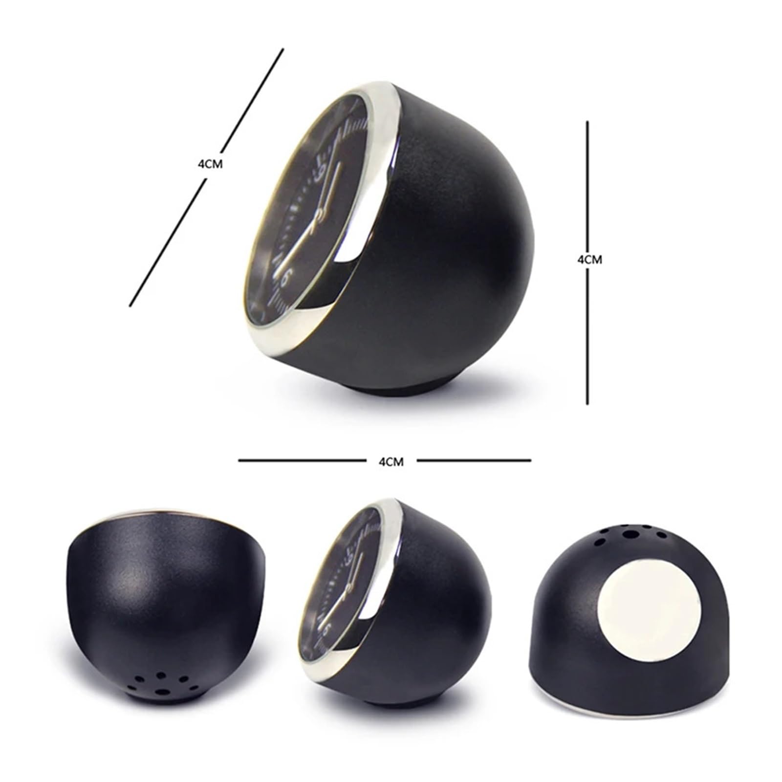 Ajuste para mini reloj digital de coche con termómetro e higrómetro, medidor de decoración interior para vehículos (5 x 4 x 4 CY20012103)