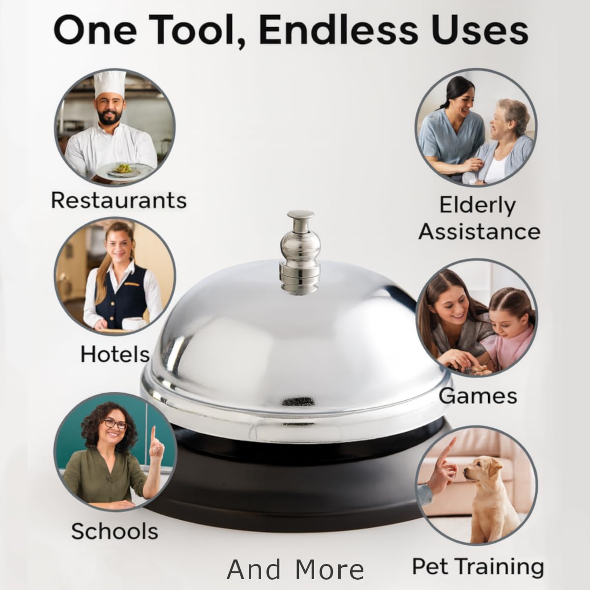 Amazon.com: HIC Kitchen Food Service Dinner Bell, 3.5-Inches x 2.5