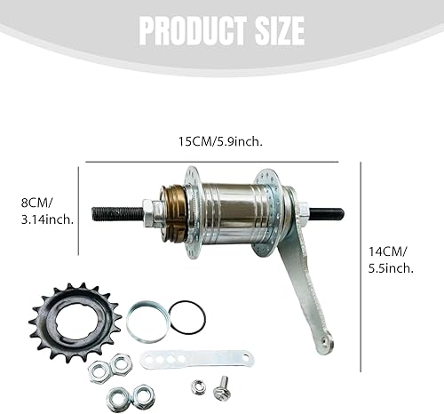 Miniatura 4 de Kit de herramientas de reparación de bicicletas, cubo de freno de bicicleta con 36 agujeros, cubo de frenos de acero de 5.9 x 5.5 x 3.2 pulgadas,