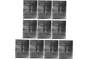 10 Sheets Plastic Black PVC Stamp Stockbook Storage for Stamp Collecting Supply