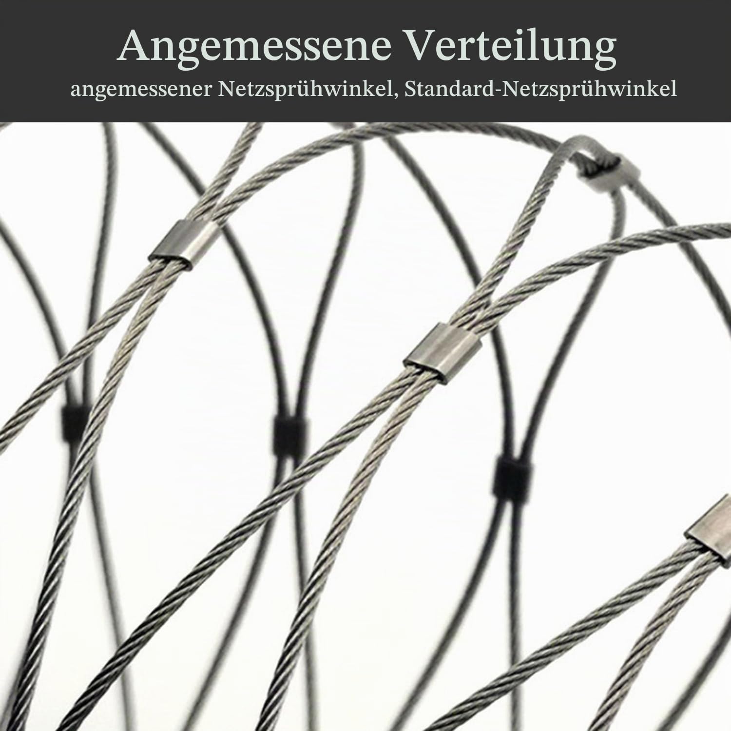 Edelstahl-Seilnetz,3x1m Multifunktionales Metallgeflecht,10cm/2mm Sicherheitsnetz,Beweglicher Begrenzungszaun,Maschendrahtzaun,Gartenzaun,Ohne Strom