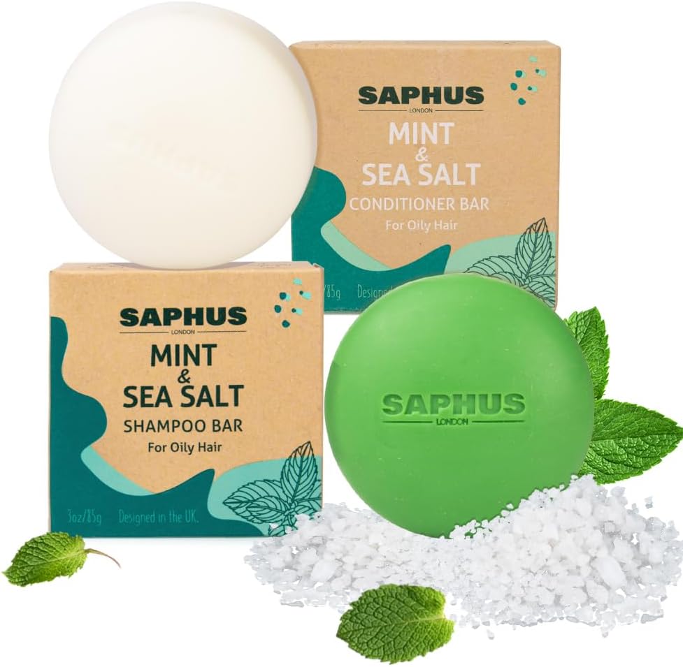 Shampoo Bar and Conditioner Bar Set - Promote Hair Growth & Purifying, Paraben Free and Sulfate Free for Men & Women Dandruff Oily Hair, 2pcs