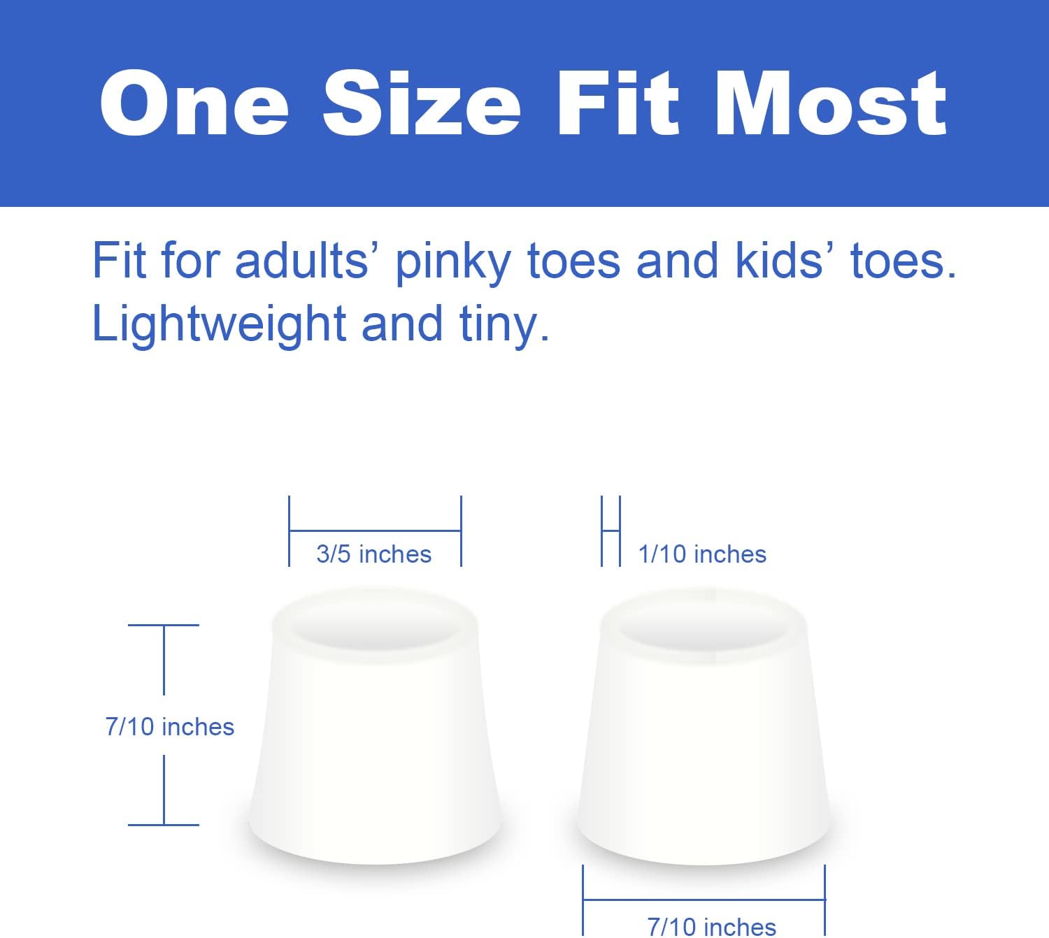 Silicone Small Toe Protectors Caps for Baby, Kids, Women and Men, 14 Pieces of Breathable Pinky Toe Covers for Corns, Blisters, Little Toe Guards Sleeves for Hiking, Walking, Running image 3