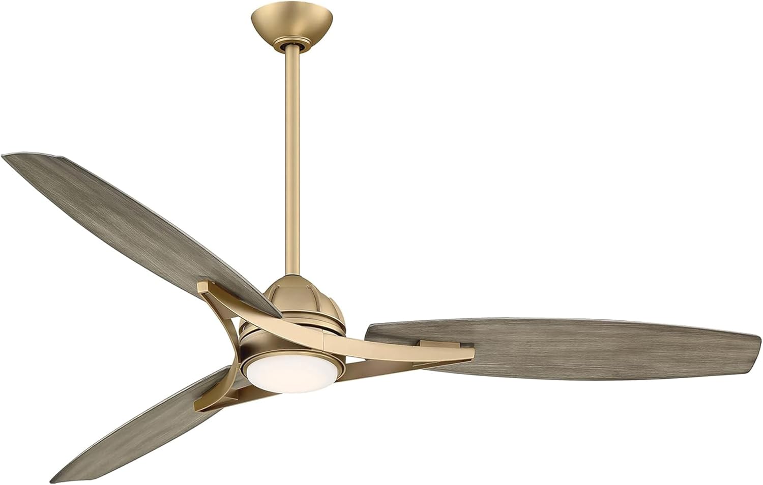 Minka-Aire F742L-SBR Molino Led 65" Outdoor Ceiling Fan with LED Lights & Remote, Soft Brass