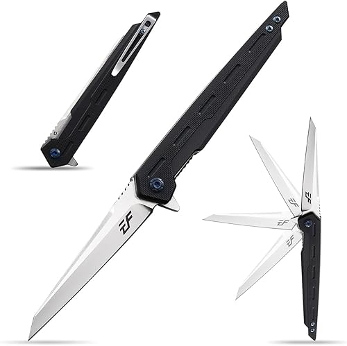 Eafengrow EF948 Cuchillo plegable D2 hoja de acero + mango G10 cuchillo de camping al aire libre EDC cuchillos de herramientas (negro) Eafengrow EF948 Cuchillo plegable D2 hoja de acero + mango G10 cuchillo de camping al aire libre EDC cuchillos de herramientas (negro)