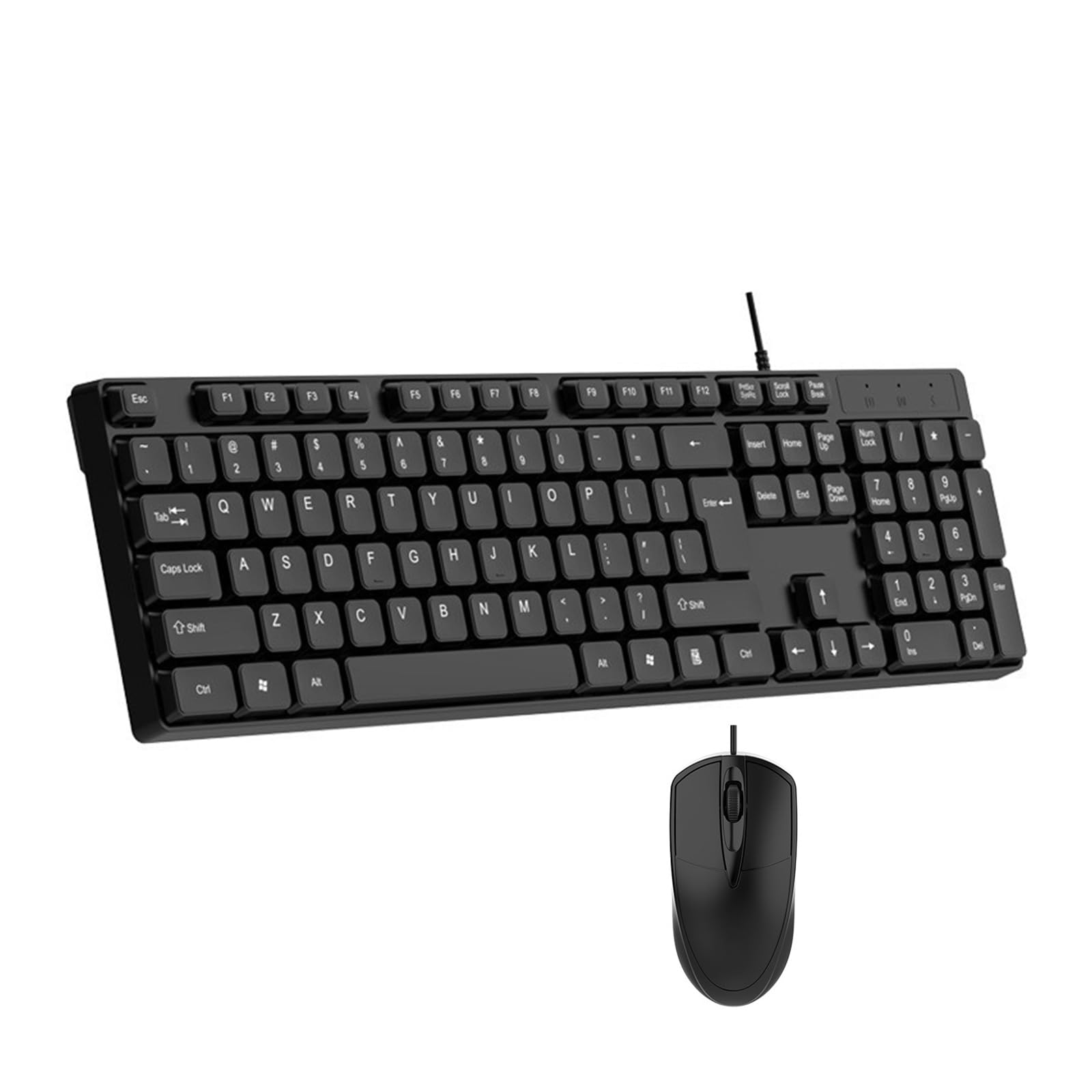 Ensemble clavier et souris filaire USB avec pavé numérique pour PC portable