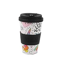 IDRINK®- Tazza in RPET per caffé con tappo in silicone apribile