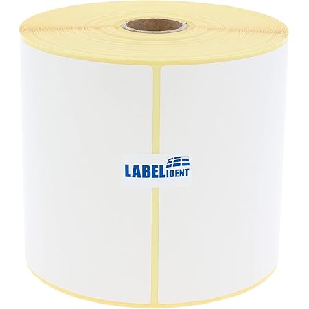 Labelident Verzendetiketten DHL, DPD, Fedex, GLS, Hermes, UPS - 100 x 150 mm - 500 BPA-vrije Thermo-Eco papieren etiketten op 1 rol, 1 inch (25,4 mm), thermodirect zelfklevend, draagperfo Labelident Verzendetiketten DHL, DPD, Fedex, GLS, Hermes, UPS - 100 x 150 mm - 500 BPA-vrije Thermo-Eco papieren etiketten op 1 rol, 1 inch (25,4 mm), thermodirect zelfklevend, draagperfo