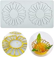 Vista 11 de TUKE Moldes de silicona de hojas huecas, moldes de chocolate con forma de corazón, geometría, molde de silicona 3D, molde de hojas de caramelo