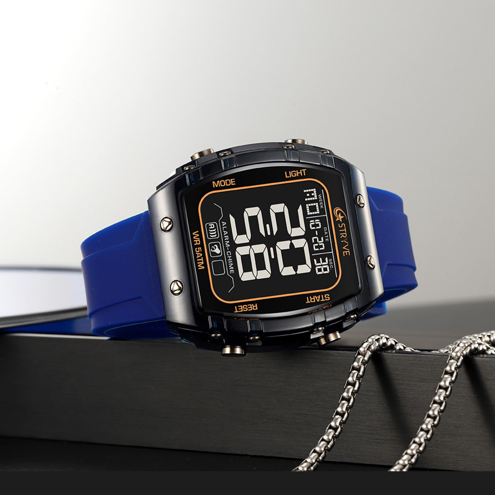 Orologio sportivo da uomo, digitale, militare, digitale, orologio tattico, LED, 50 m, impermeabile, sportivo, militare, per uomini, cronometro, digitale, per ragazzi