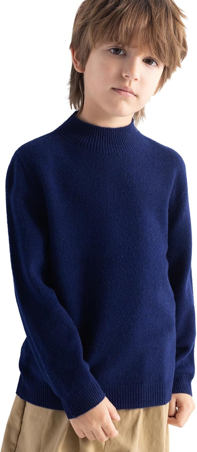Chanyarn Boys and Girls 100% Merino Wool Sweater Fall Winter First-Line Ready to Wear Long Sleeve Seamless Pullover