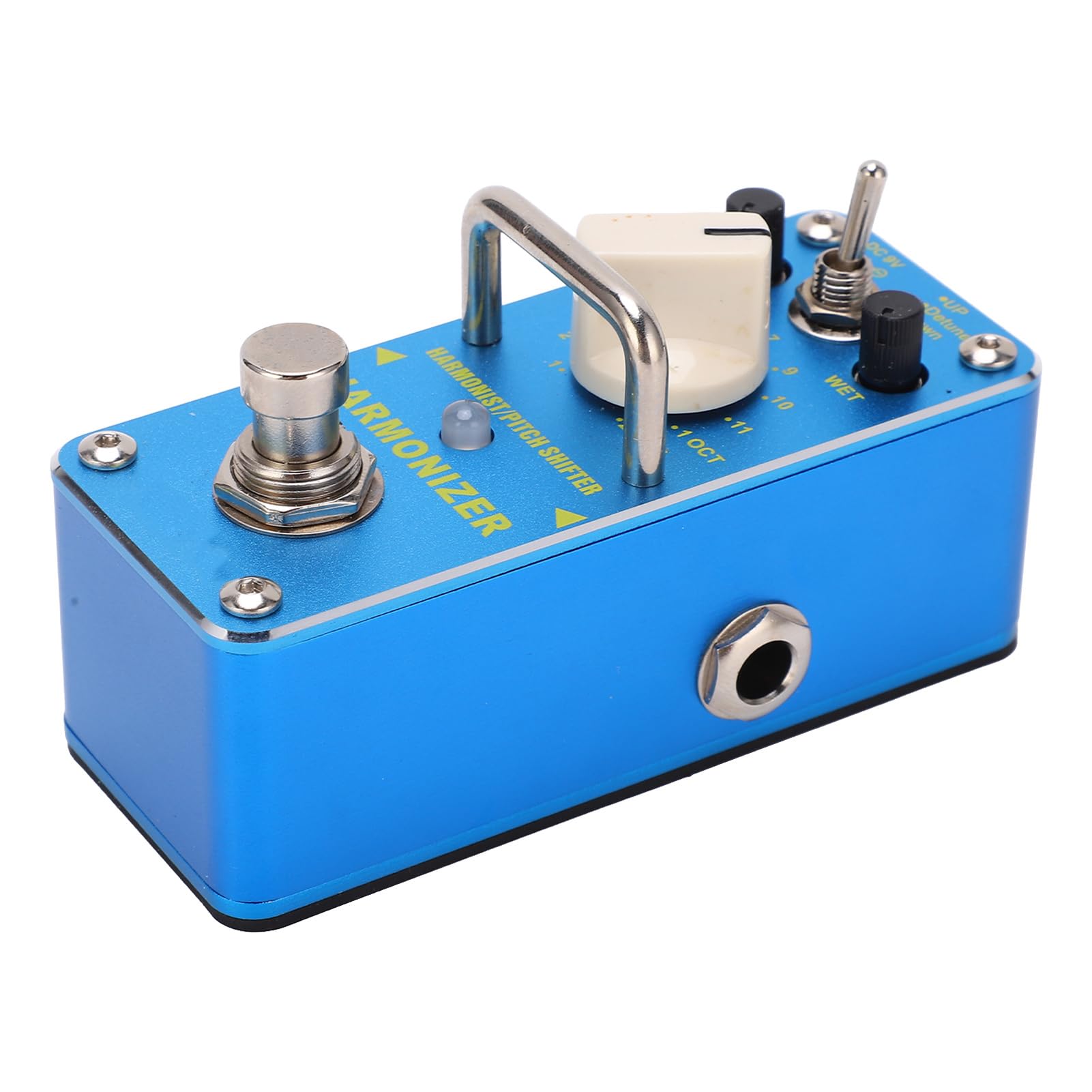 Fafeicy Pedale Effetto Pitch Shifter, Pedale per Chitarra Elettrica Metal Blue con True Bypass e 3 modalità per Musicisti