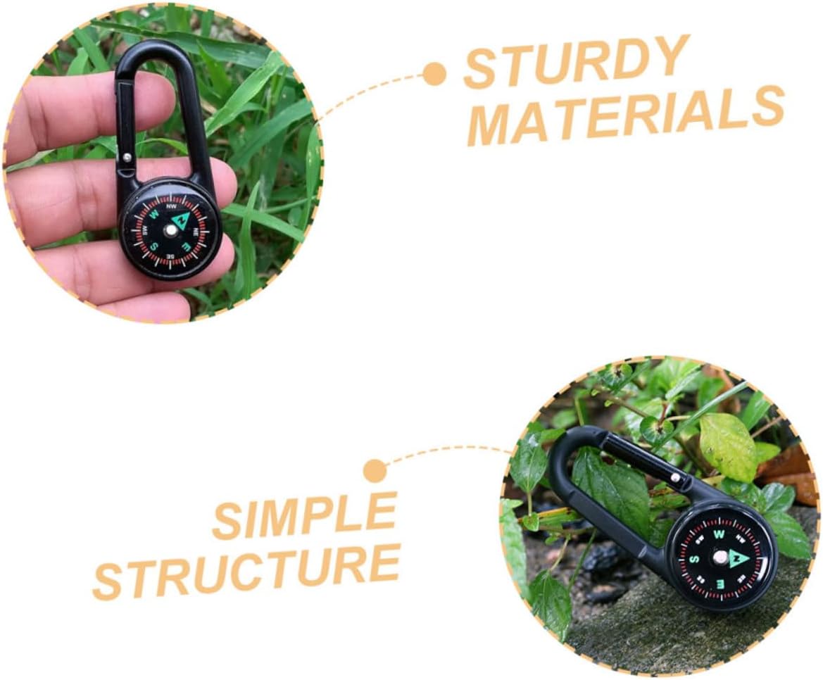 Abaodam 2Pcs Outdoor Carabiner Compass Portable Double Sided Navigation Tool for Hiking Camping and Climbing Compact and Accurate Survival Gear for Adventurers image 5